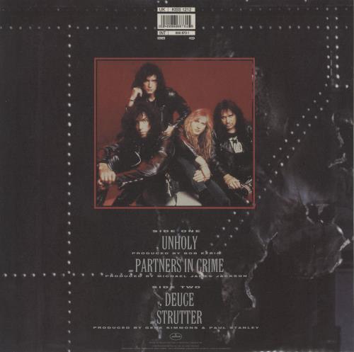 貴重KISS Unholy 1992年 12インチLPホワイトレコードUK限定盤 Kiss - Unholy - UK Limited Edition 4 Track White Vinyl c/w